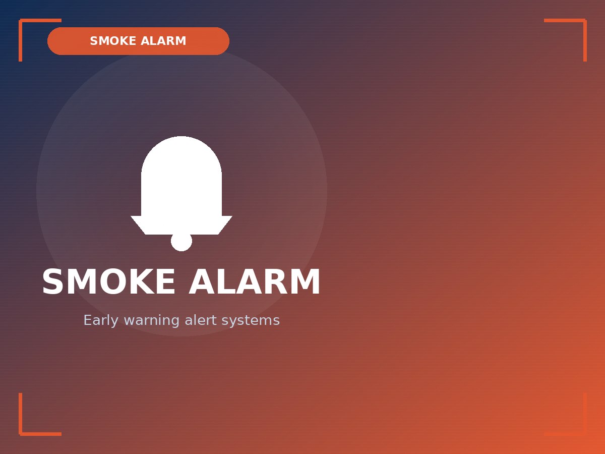 Smoke alarm detector mounted on ceiling
