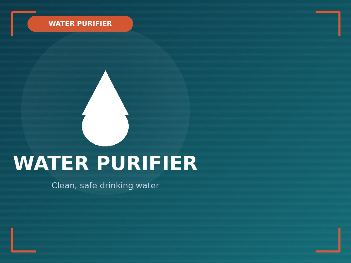 Modern water purifier installed in a home kitchen